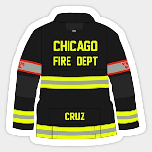 CHICAGO FIRE - CRUZ - SQUAD 3 - TURNOUT COAT Sticker